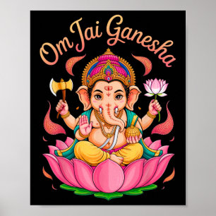 Hindu Ganesha Puja Elefant Gud Indien Meditation Y Poster