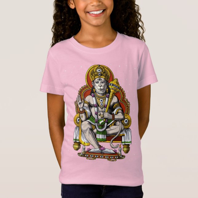 Hindu God Hanuman T Shirt (Framsida)