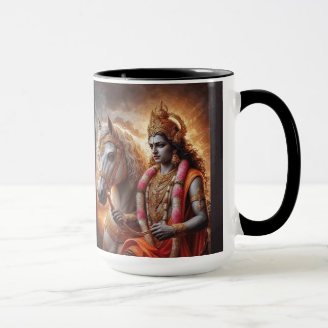 Hindu God med Horse - Mugg (Höger)