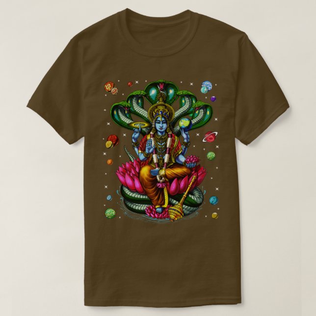 Hindu God Vishnu T Shirt (Design framsida)