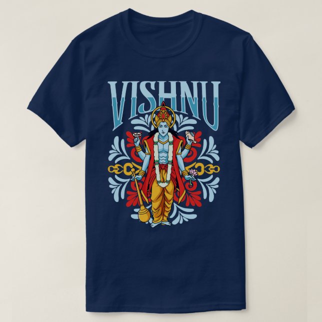 Hindu God Vishnu T Shirt (Design framsida)