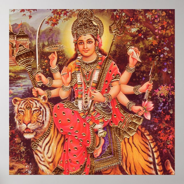 HINDU GODDESS DURGA POSTER (Framsidan)