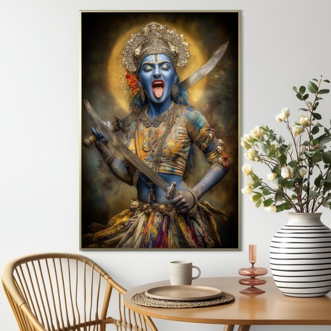 Hindu Goddess Kali Modern Painting Shakti Art Poster (Skapare uppladdad)