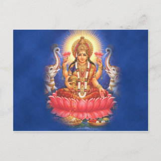 Hindu Goddess Laxmi Devi Mata Vykort