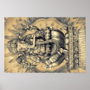 hindu gud Ganesh guld Poster