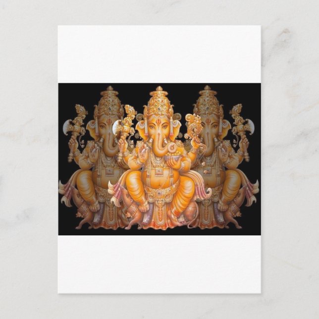 Hindu Gud Ganesh Vykort (Framsida)