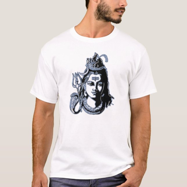 Hindu Gud Mahadev Lord Shiva välsignelser T Shirt (Framsida)