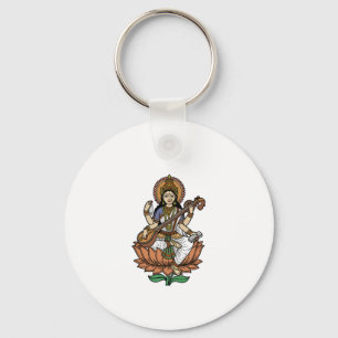 Hindu gudinnan Saraswati Nyckelring