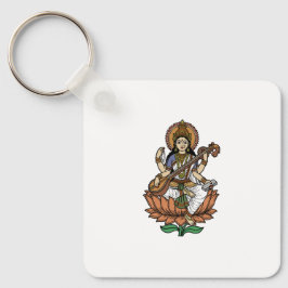 Hindu gudinnan Saraswati Nyckelring