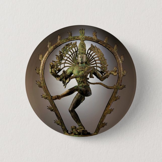 Hindu Gudom Shiva Tamil den Förstörare transformat Knapp (Framsida)
