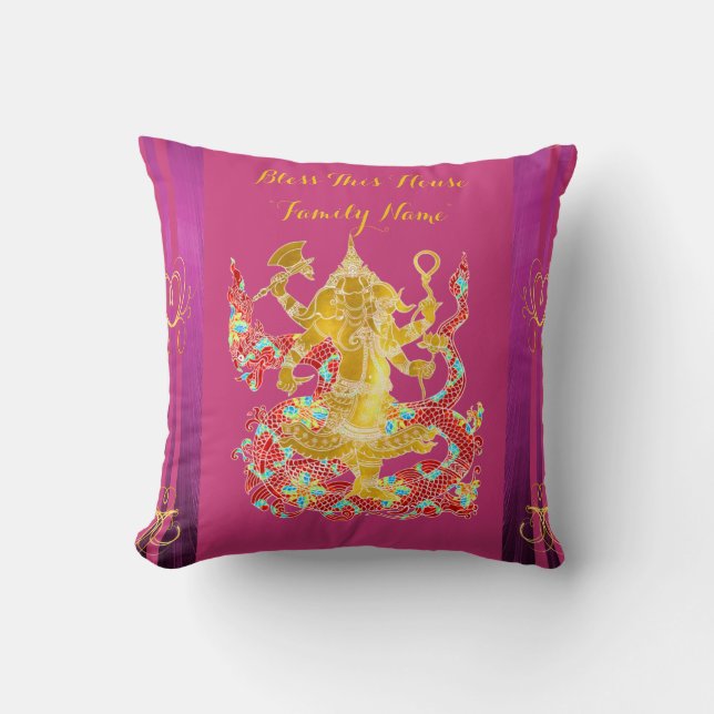 Hindu HouseuppvärmPersonlig GANESHA Pillow Kudde (Framsida)
