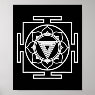 Hindu Kali Yantra-symbol hinduism yoga österländsk Poster