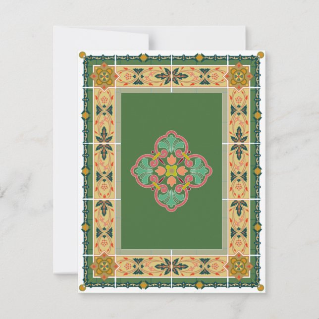 Hindu muslimska arabiska bröllop eller Mehndi-inbj Inbjudningar (Framsida)