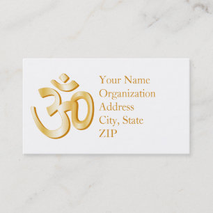 Hindu Om Symbol 3,5 tum x 2,0 tum Visitkort