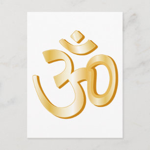 Hindu Om Symbol 5,6 x 4,25 tum Vykort