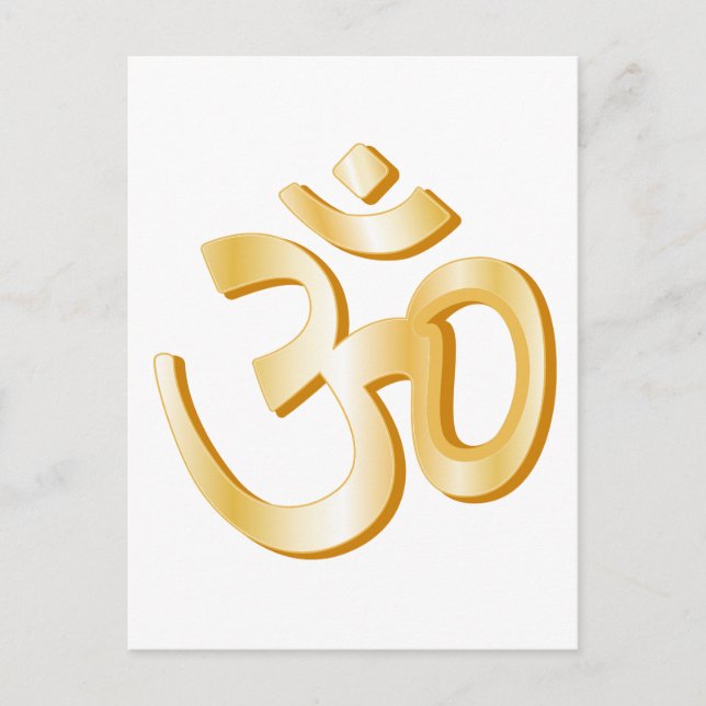 Hindu Om Symbol 5,6 x 4,25 tum Vykort (Framsida)