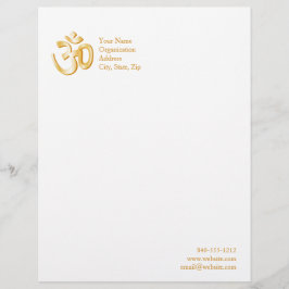 Hindu Om Symbol 8,5 x 11 tum Brevhuvud