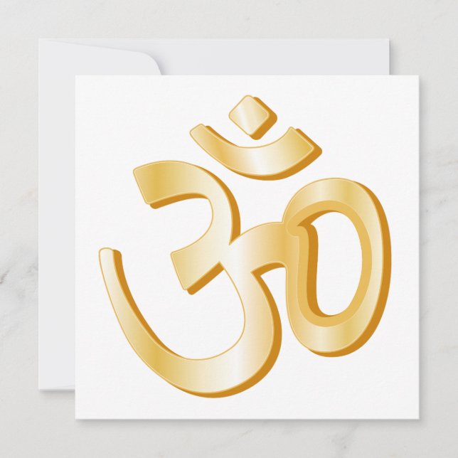Hindu Om Symbol-inbjudan/annonsering - platta kort (Framsida)