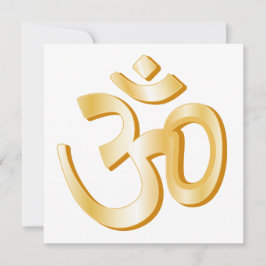 Hindu Om Symbol-inbjudan/annonsering - platta kort