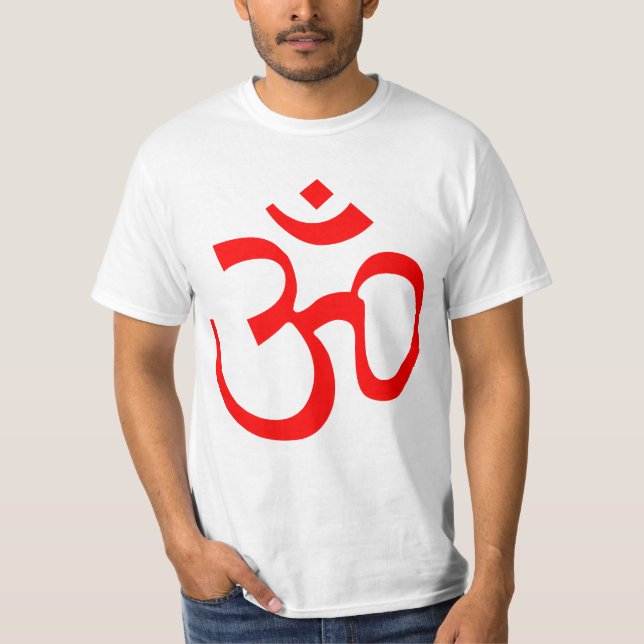 Hindu OM Symbol - Red T Shirt (Framsida)