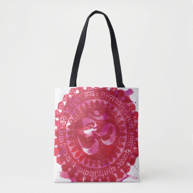 Hindu OM-vintage över utskriften Tote Tygkasse (Framsida)