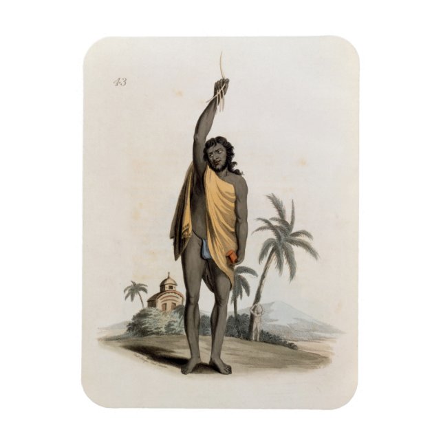 Hindu Priest, pub. från Edward Orme, 1804 (litho) Magnet (Vertikal)