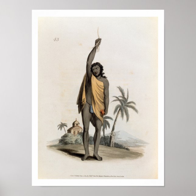 Hindu Priest, pub. från Edward Orme, 1804 (litho) Poster (Framsidan)