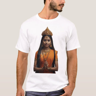 Hindu Queen's Devotional Porträtt T Shirt