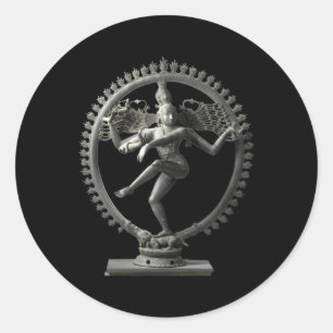 Hindu Shiva Nataraja Dancing Statue Dancing Natara Runt Klistermärke