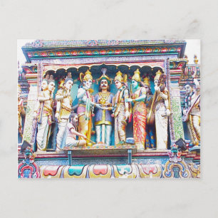 Hindu temple-dekoration, hinduliv vykort