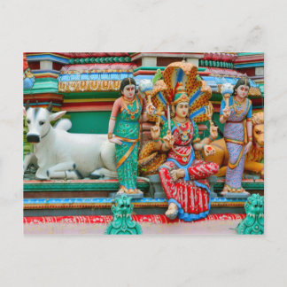 Hindu temple-dekoration vykort
