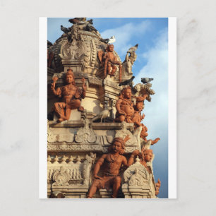 Hindu Temple gopuram Batu Caves Malaysia Vykort