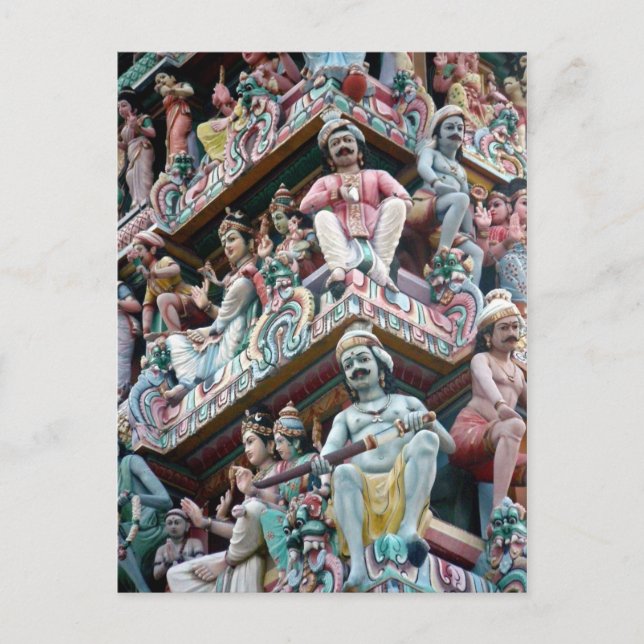 Hindu Temple - Little India, Singapore Vykort (Framsida)