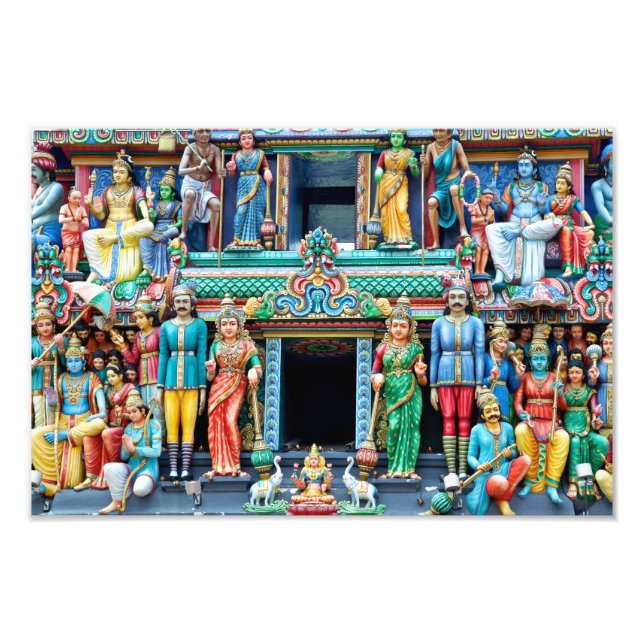 Hindu Temple Singapore Fototryck (Framsidan)
