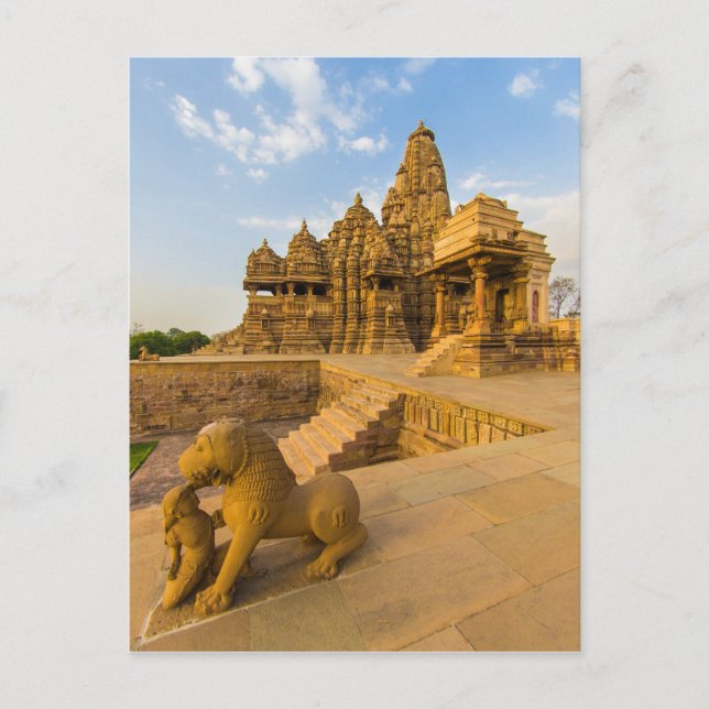 Hindu Temples vid Khajuraho Vykort (Framsida)