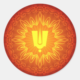 Hindu Tilak Sign Decorative Design Runt Klistermärke