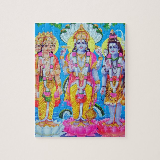 Hindu Trinity Brahma Vishnu Shiva Pussel (Vertikal)