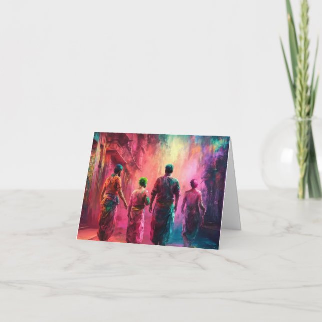 HINDU Varför jaga regnbågar när det finns HOLI Tack Kort (Framsida)