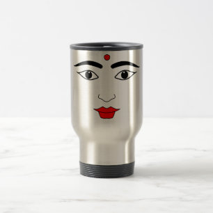 Hindu Woman Black White Red Bindi Mark Resemugg