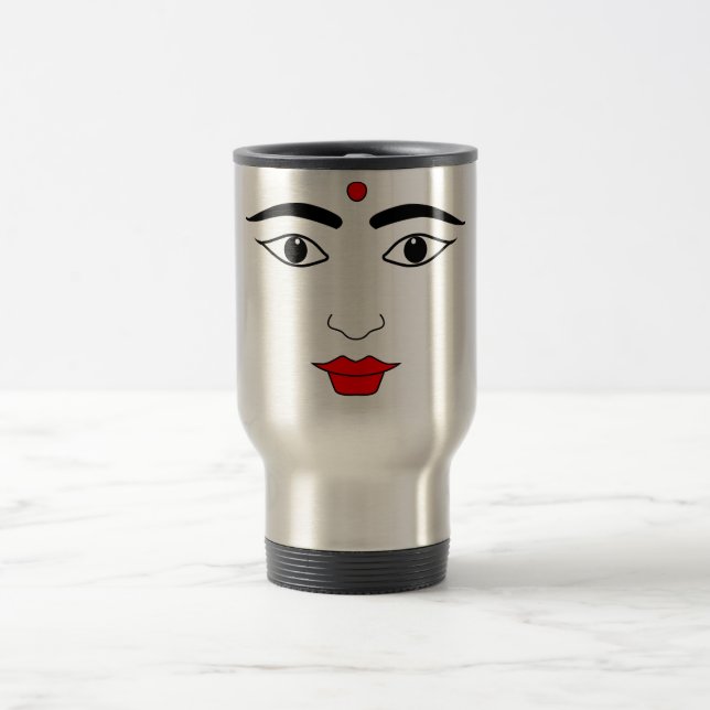 Hindu Woman Black White Red Bindi Mark Resemugg (Center)
