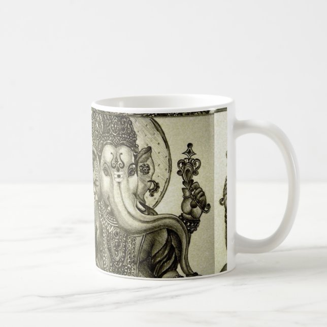 HINDUISK ELEFANTGUD KAFFEMUGG (Höger)