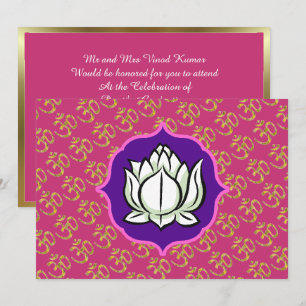 Hinduisk firande Om Lotus Inbjudningar