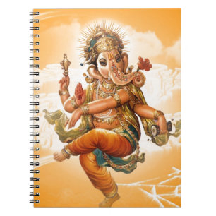 HINDUISK GUD FÖR GANESH ANTECKNINGSBOK MED SPIRAL