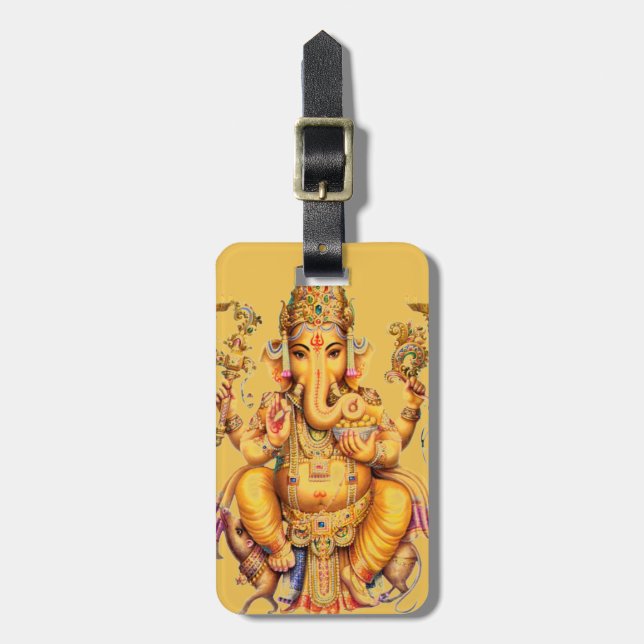 HINDUISK GUD GANESH BAGAGEBRICKA (Vertikal Framsida)