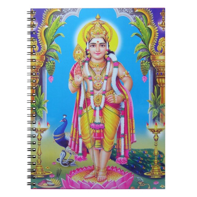 Hinduisk gud Muruga Anteckningsbok (Framsidan)
