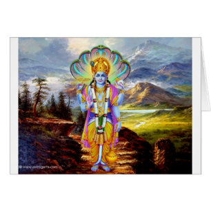 HINDUISK GUD VISHNU HÄLSNINGSKORT