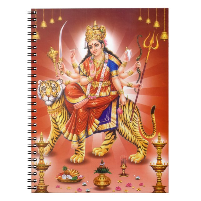 Hinduisk gudinna Durga Anteckningsbok (Framsidan)