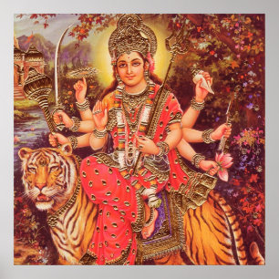 HINDUISK GUDINNA DURGA POSTER