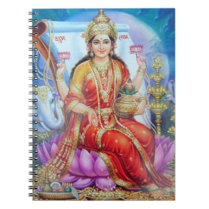 Hinduisk gudinna Lakshmi Devi Anteckningsbok
