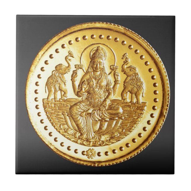 HINDUISK GUDINNA LAKSHMI KAKELPLATTA (Framsidan)